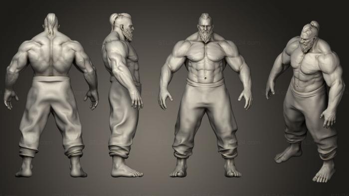 Статуэтки герои, монстры и демоны (Гигантский Мускулистый Мужчина, STKM_0821) 3D модель для ЧПУ станка